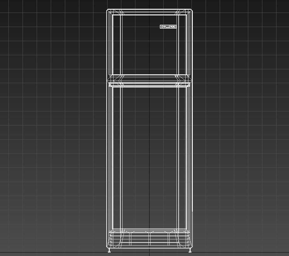 mini fridge with freezer 3D model_10