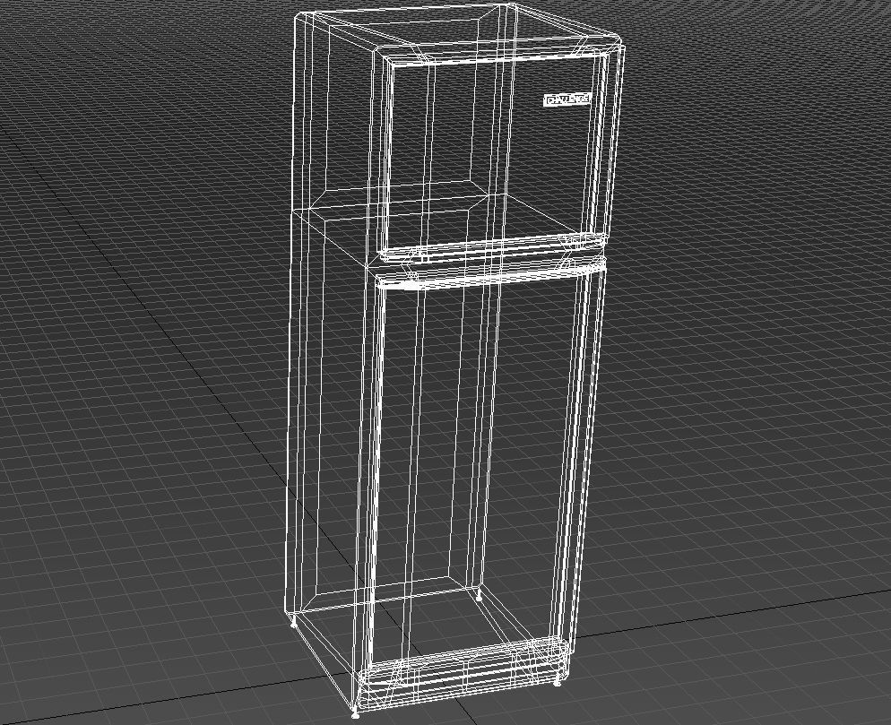 mini fridge with freezer 3D model_13