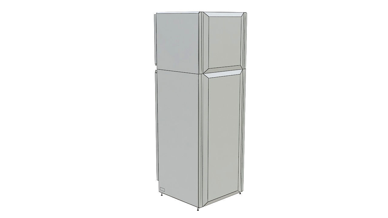 mini fridge with freezer 3D model_5