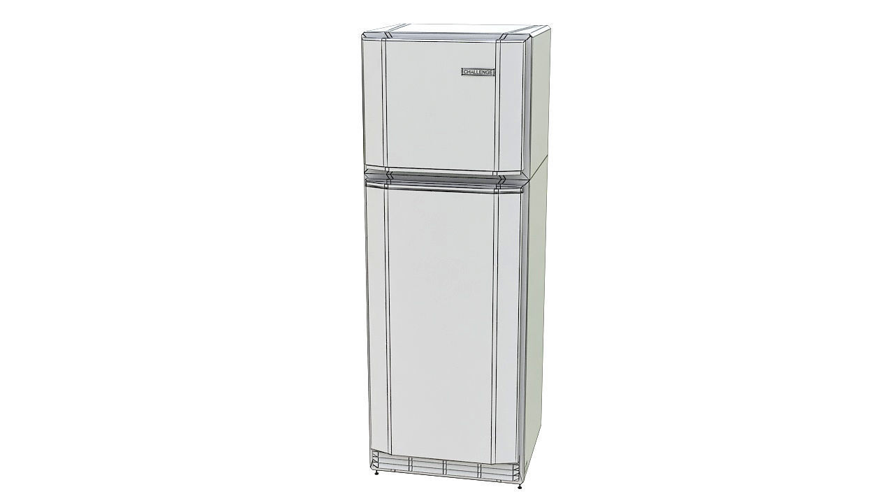 mini fridge with freezer 3D model_8
