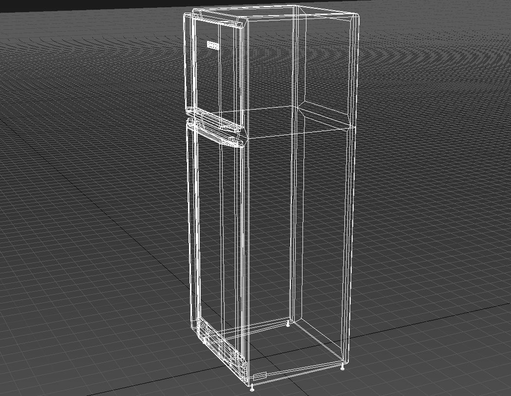 mini fridge with freezer 3D model_9
