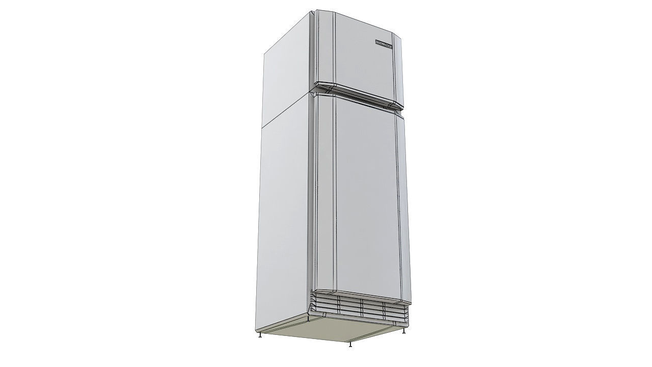 mini fridge with freezer 3D model_6