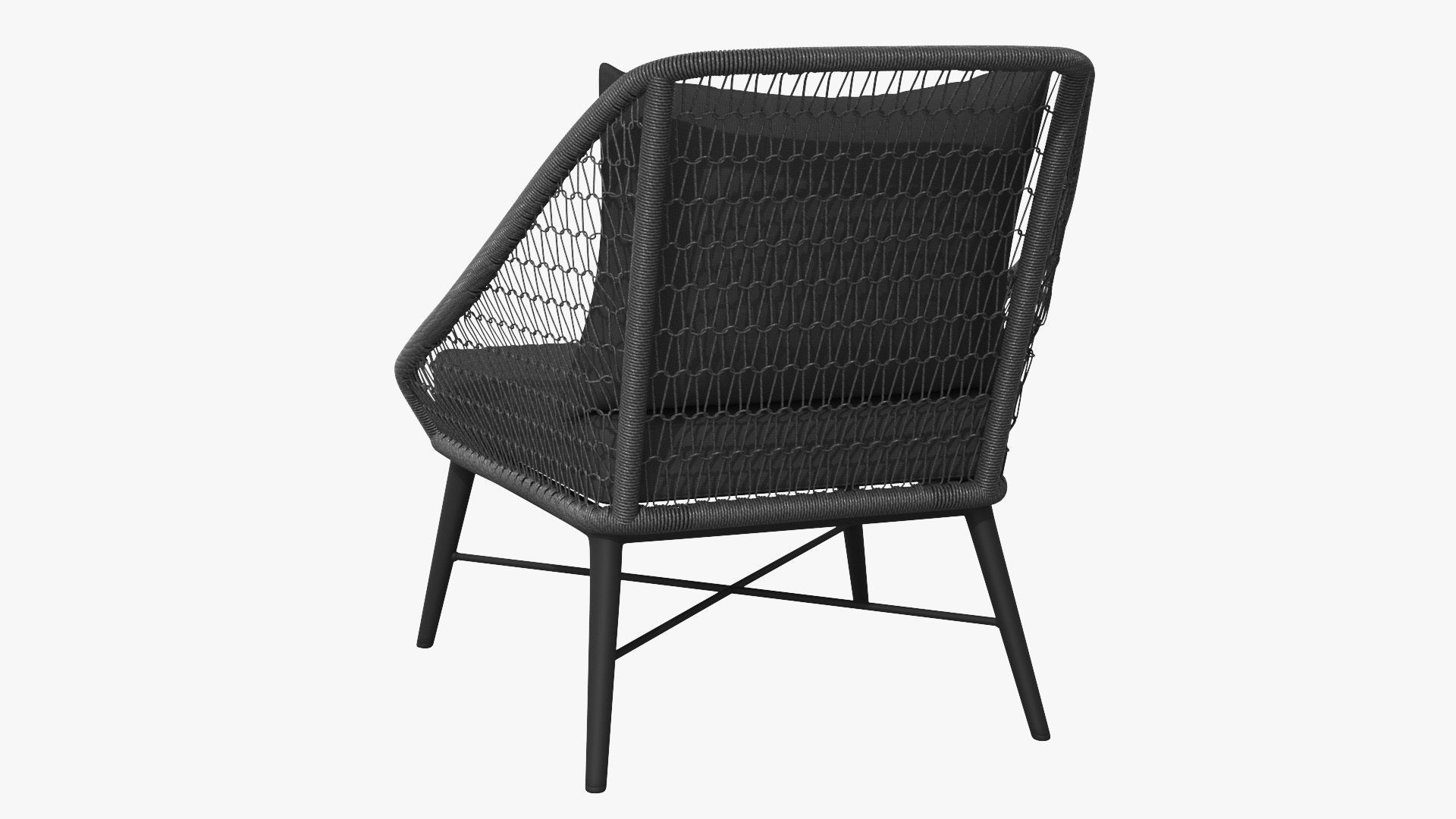 Tupo Slate Gray Lounge Chair Low-poly 3D model_25