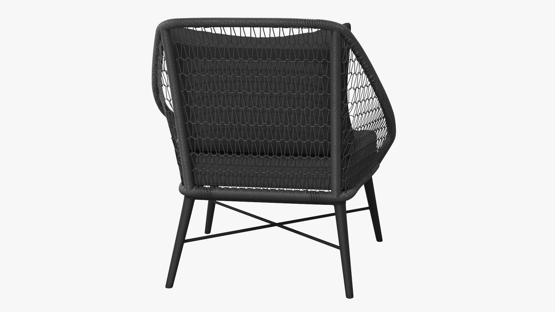 Tupo Slate Gray Lounge Chair Low-poly 3D model_24