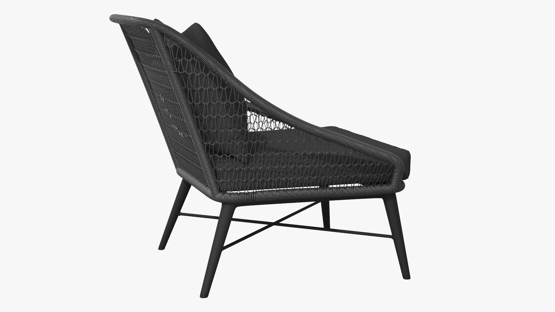 Tupo Slate Gray Lounge Chair Low-poly 3D model_22