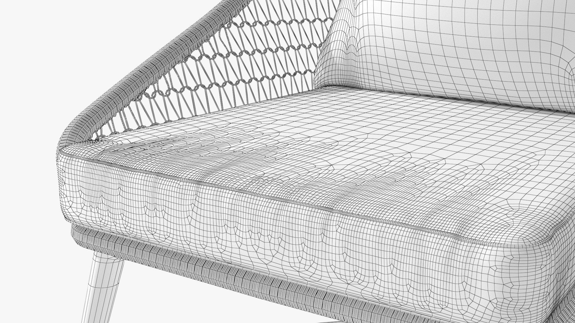 Tupo Slate Gray Lounge Chair Low-poly 3D model_10