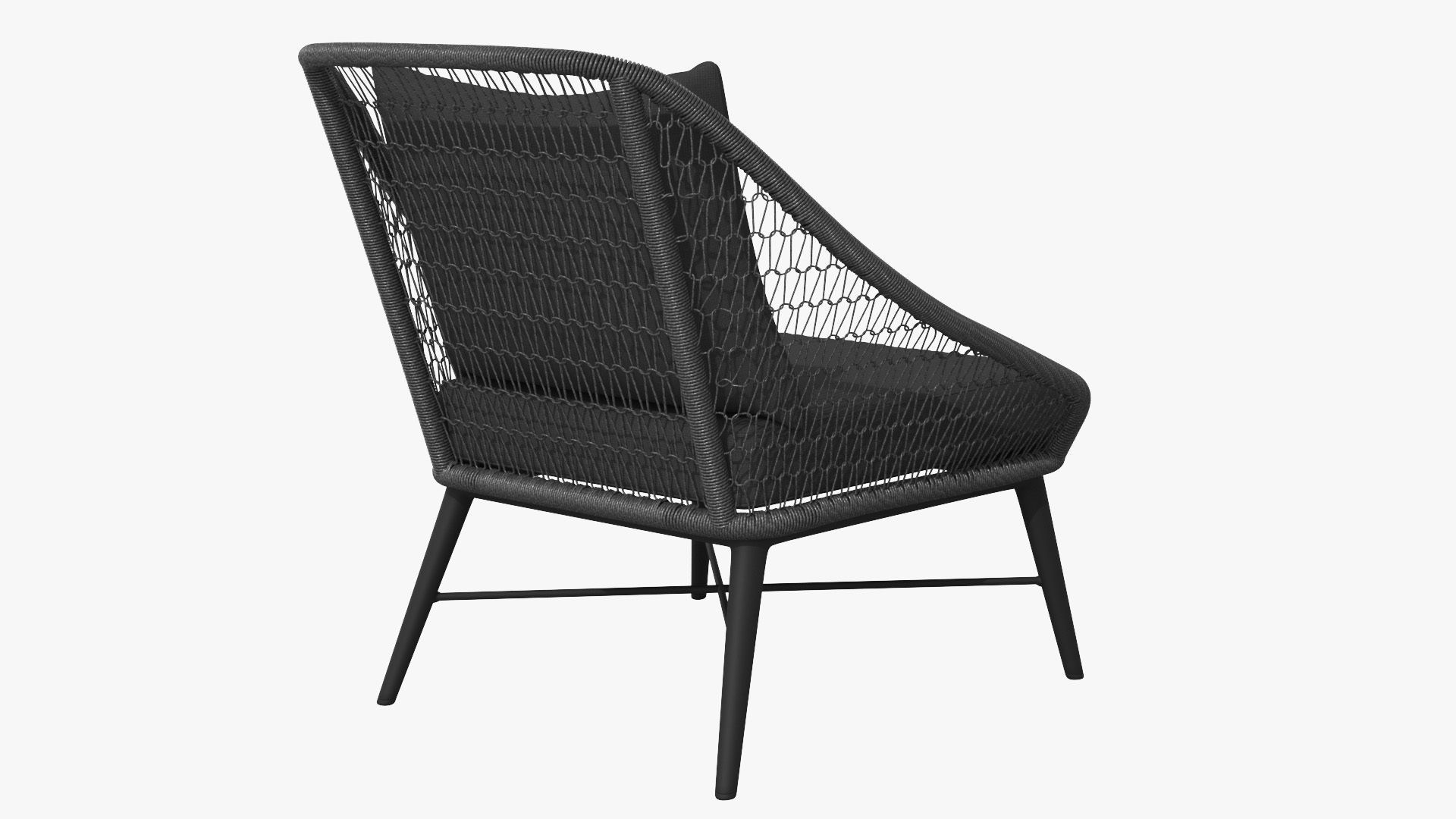 Tupo Slate Gray Lounge Chair Low-poly 3D model_23