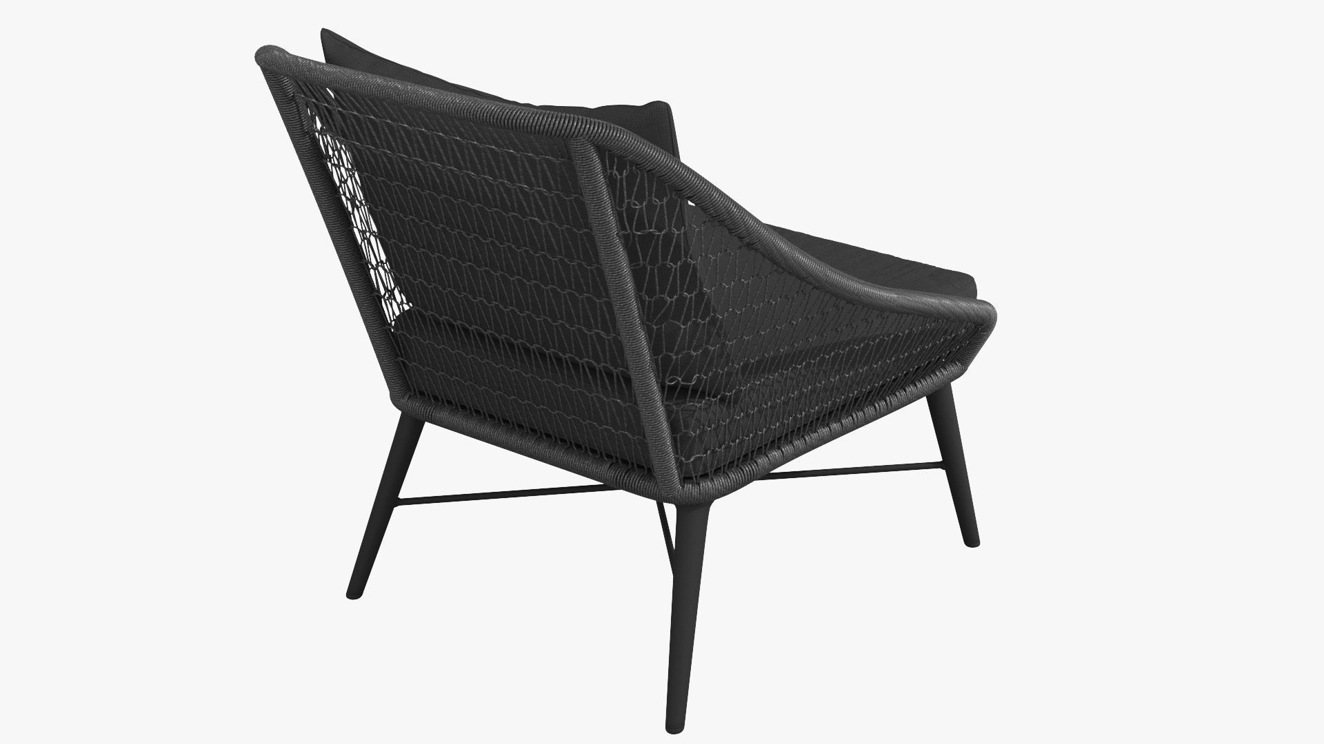 Tupo Slate Gray Lounge Chair Low-poly 3D model_7