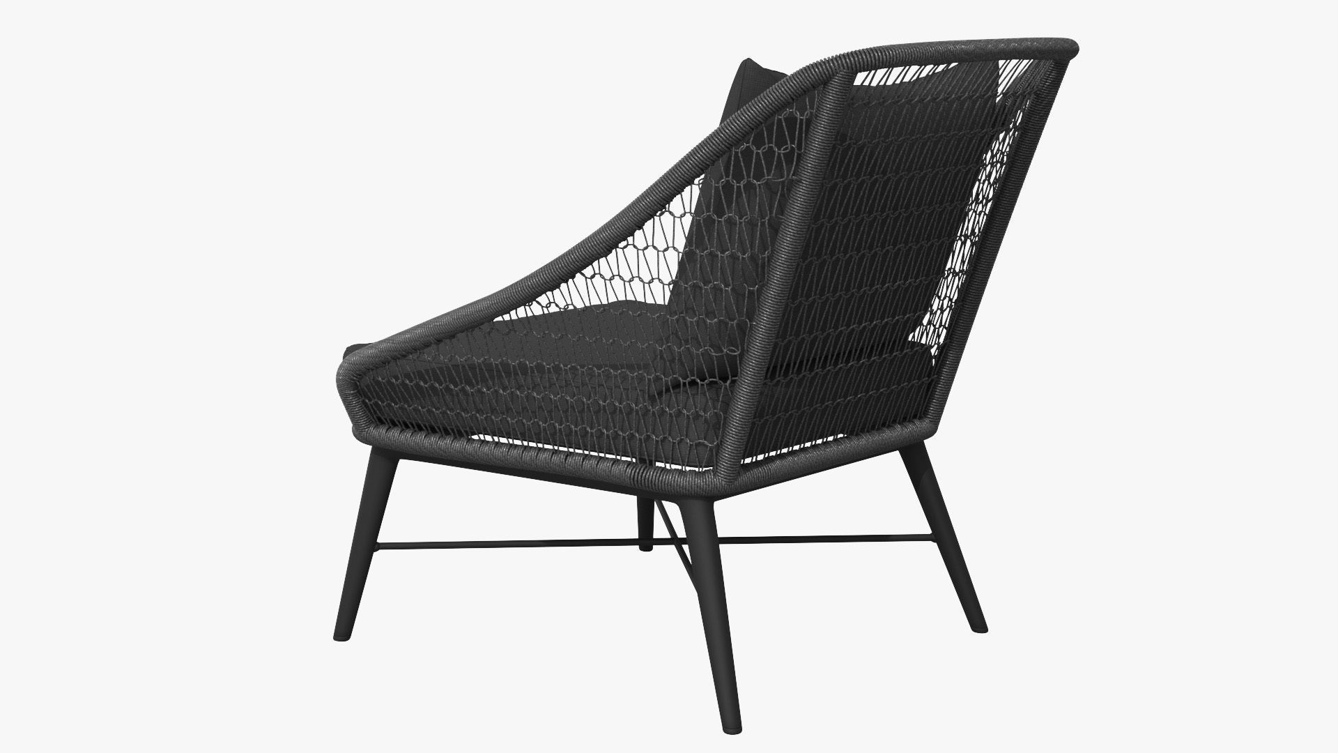 Tupo Slate Gray Lounge Chair Low-poly 3D model_26