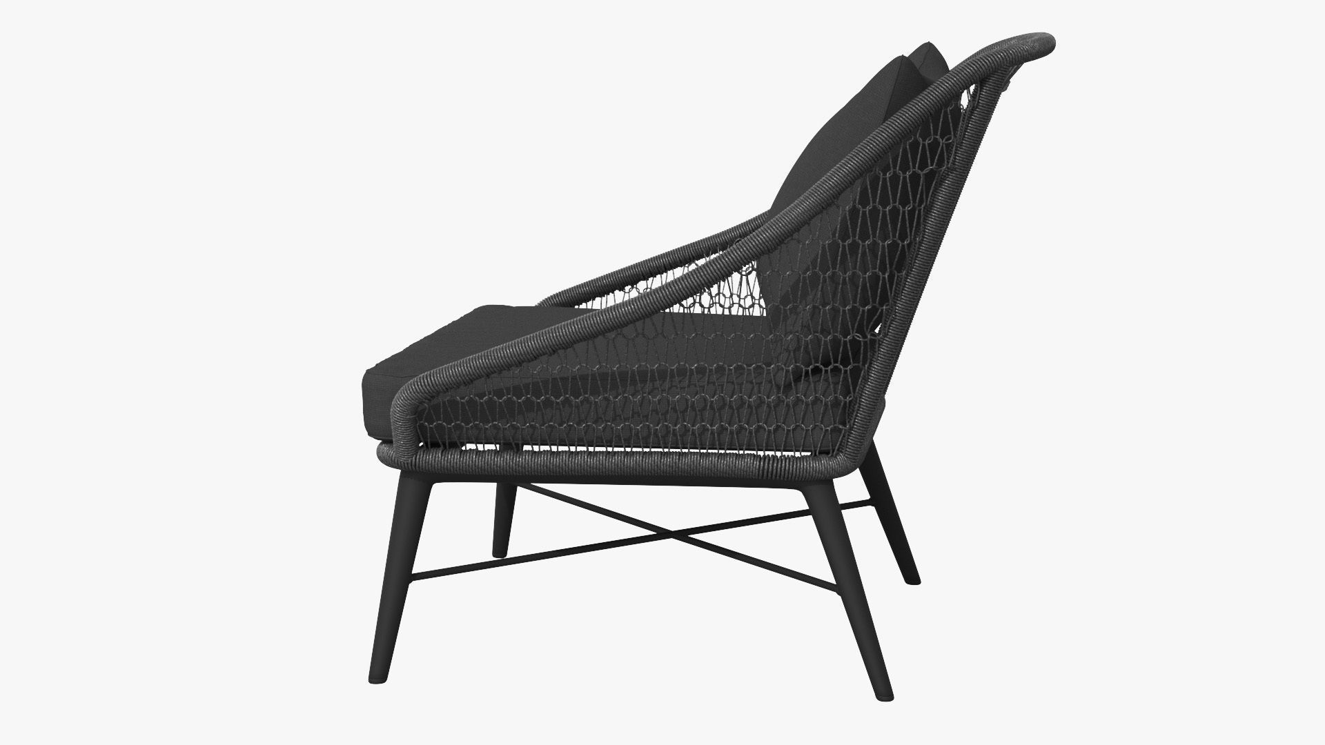 Tupo Slate Gray Lounge Chair Low-poly 3D model_27