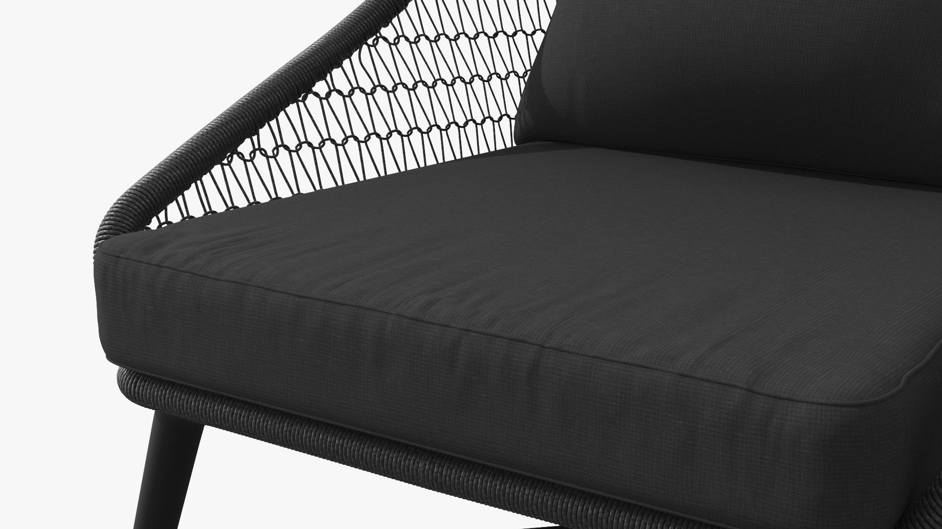 Tupo Slate Gray Lounge Chair Low-poly 3D model_9