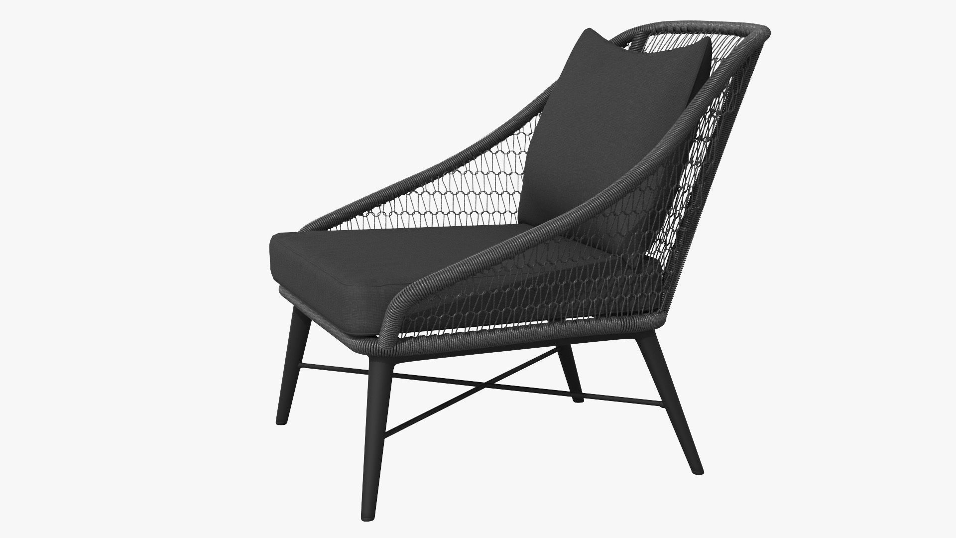 Tupo Slate Gray Lounge Chair Low-poly 3D model_28