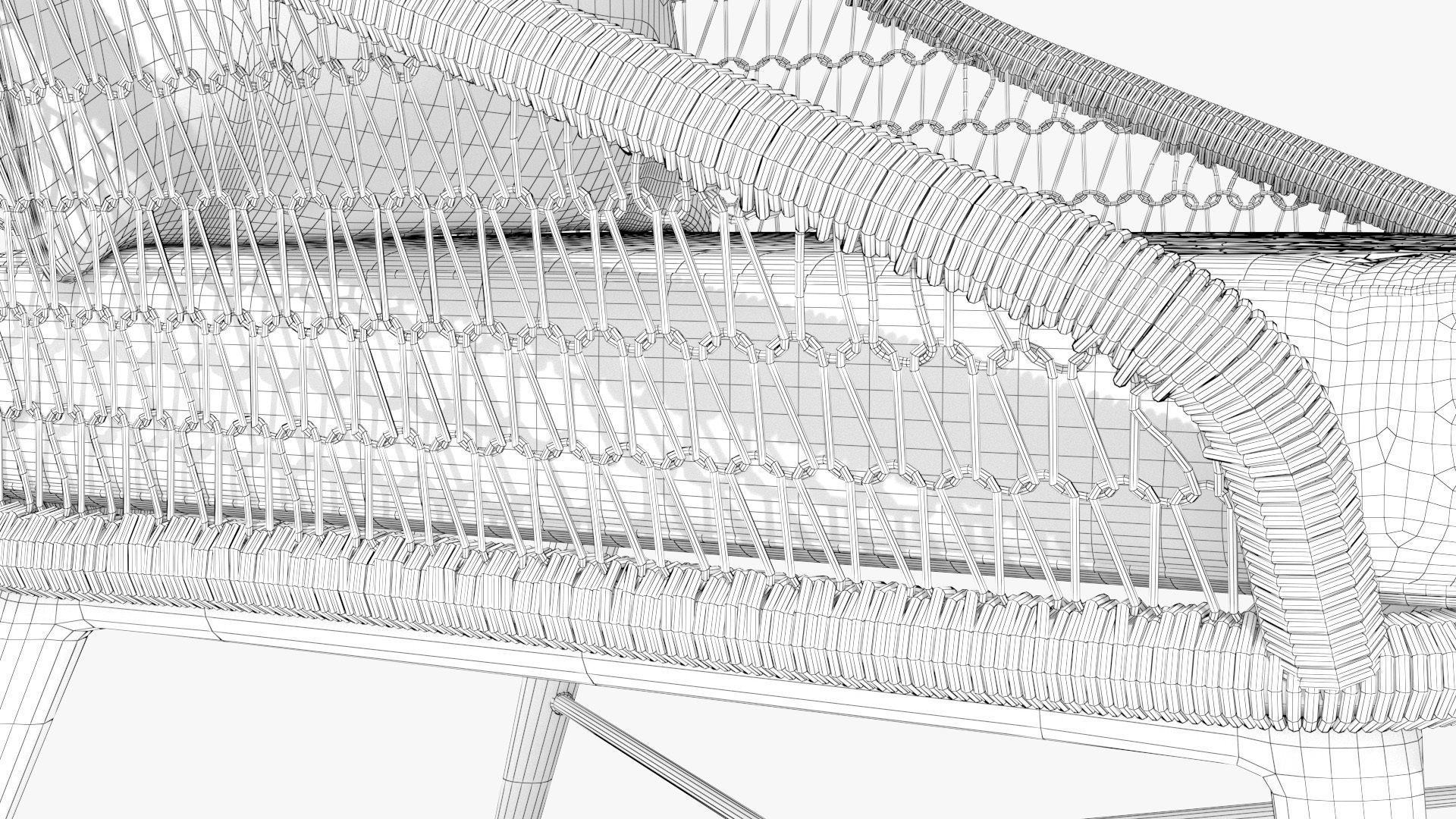 Tupo Slate Gray Lounge Chair Low-poly 3D model_11