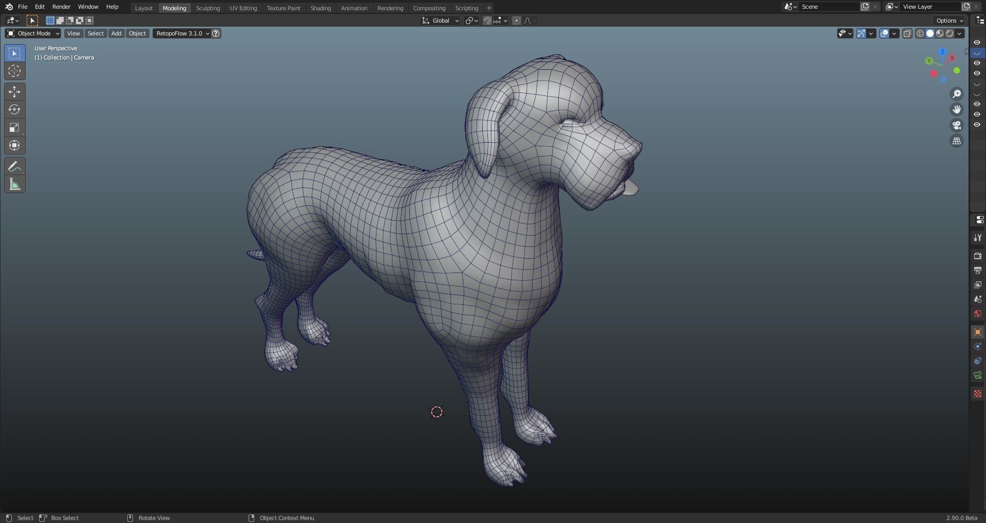 GREAT DANE Low-poly 3D model_4