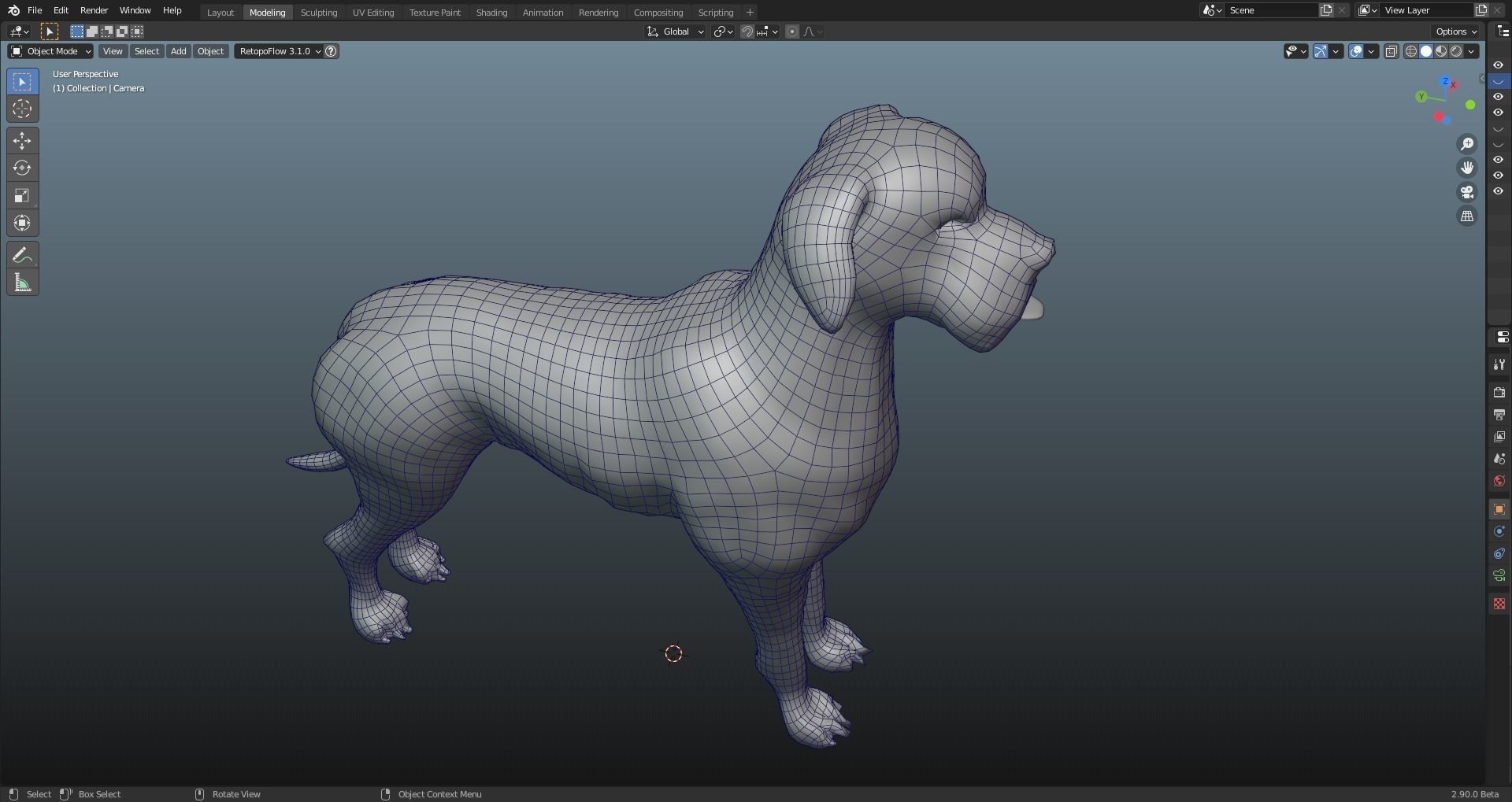 GREAT DANE Low-poly 3D model_9