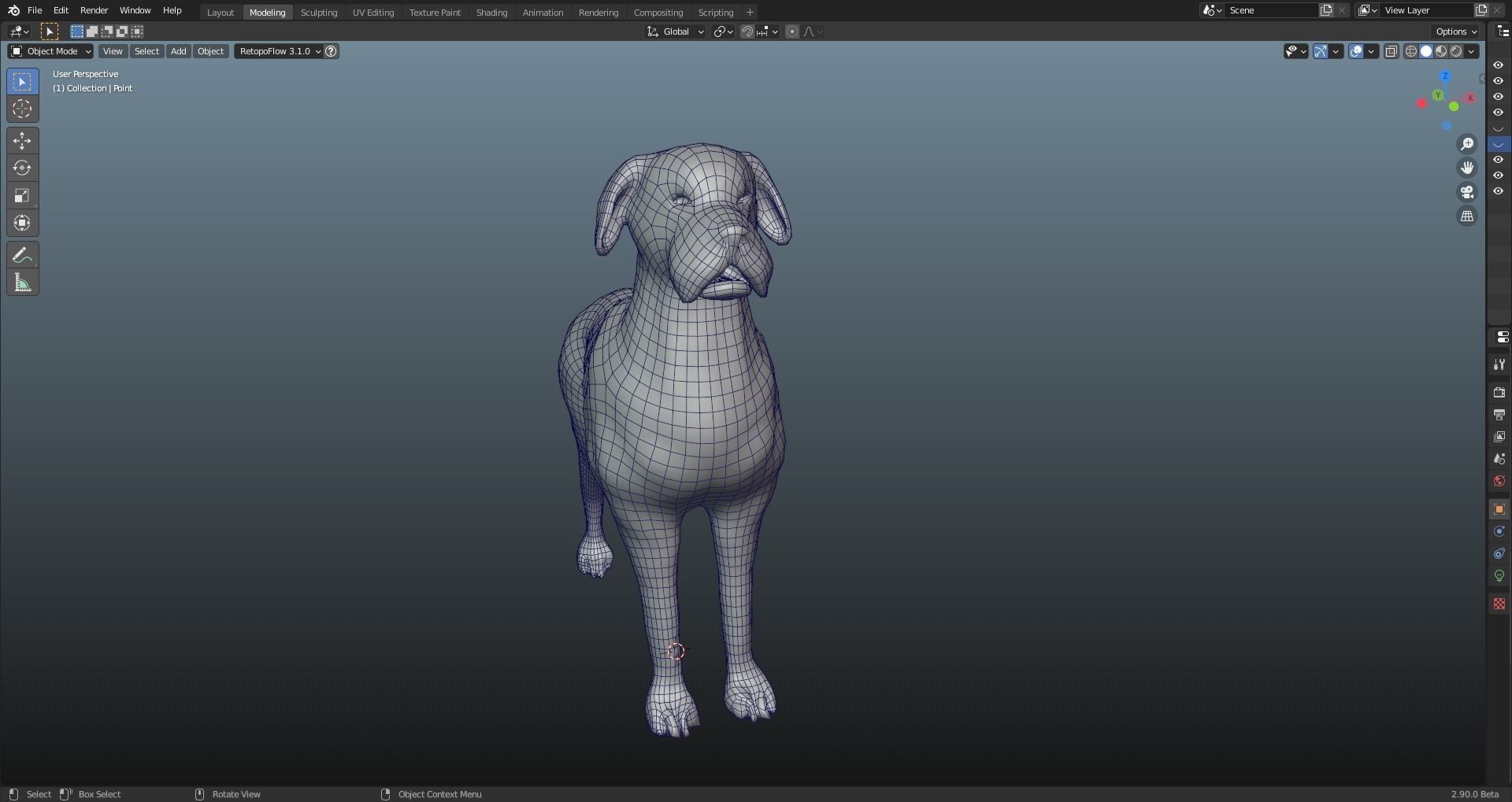 GREAT DANE Low-poly 3D model_23
