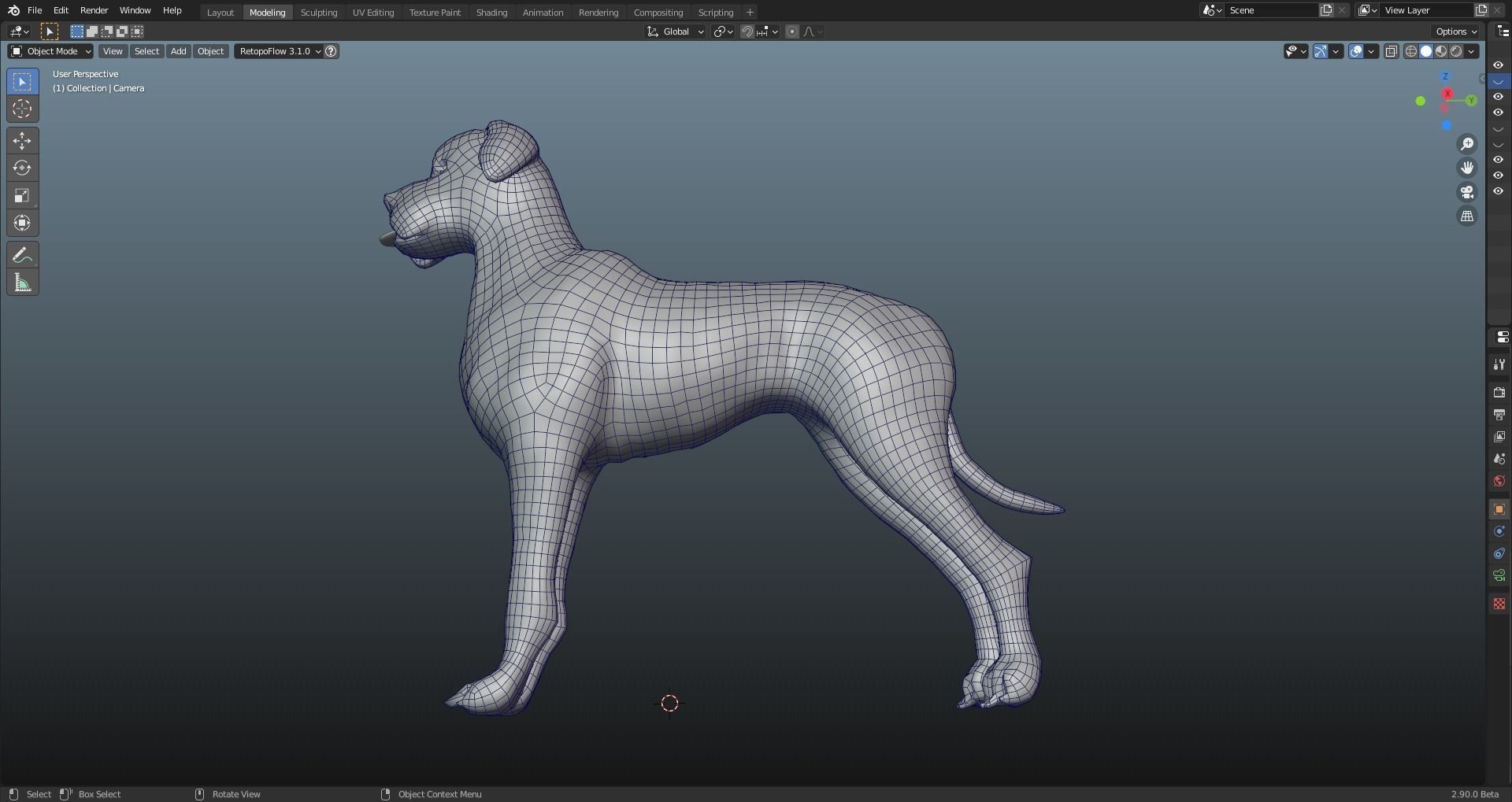 GREAT DANE Low-poly 3D model_24