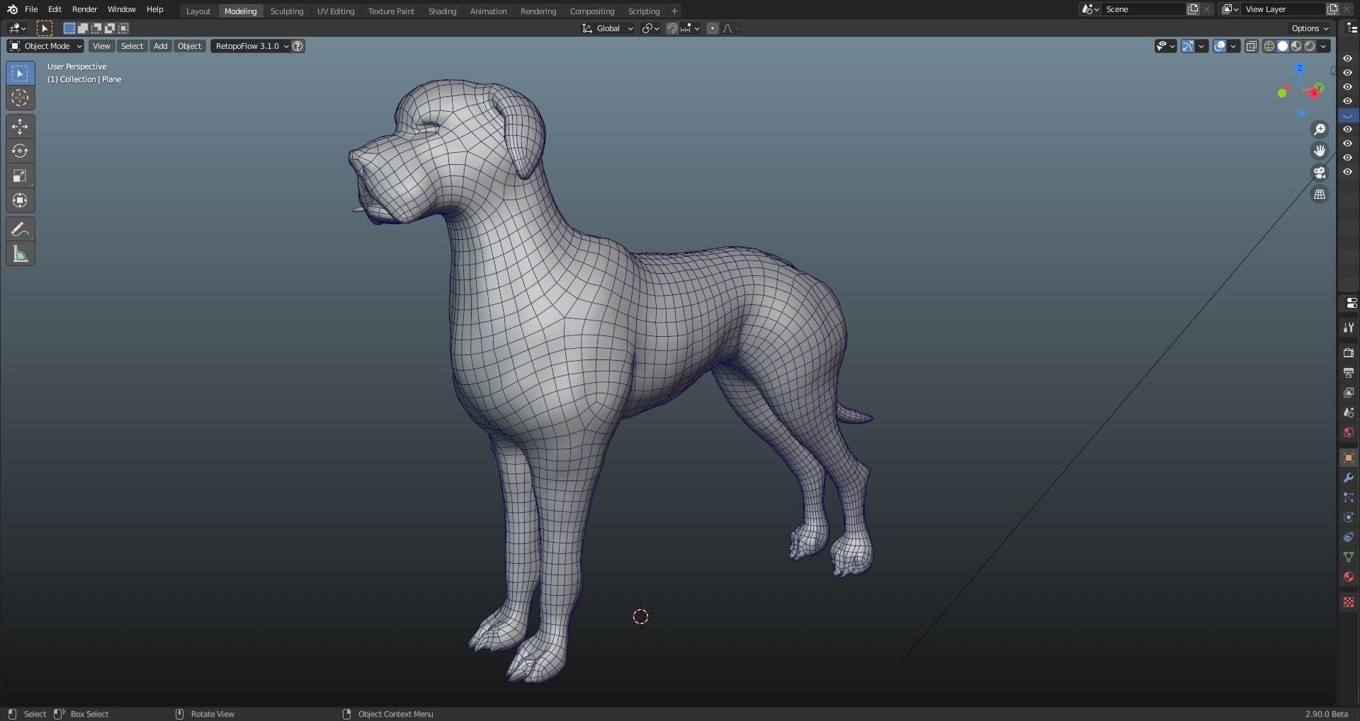 GREAT DANE Low-poly 3D model_13