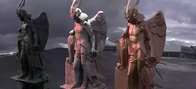 Samurai Tengu Warrior Statue 