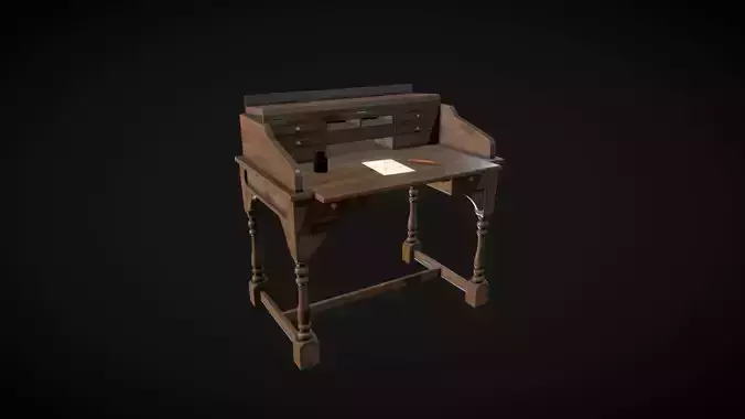 Old Writing Desk - Game Ready