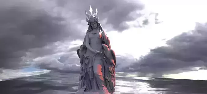 Master of Eagles statue 1 3D