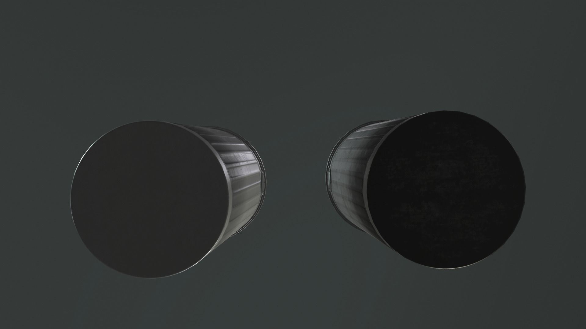 RecycleBin lowpoly trash cans Low-poly 3D model_10