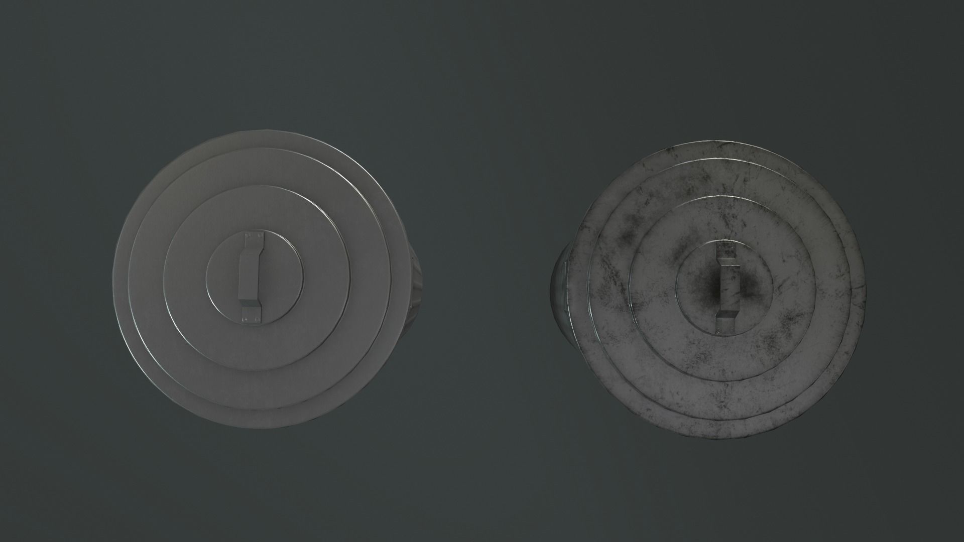 RecycleBin lowpoly trash cans Low-poly 3D model_9