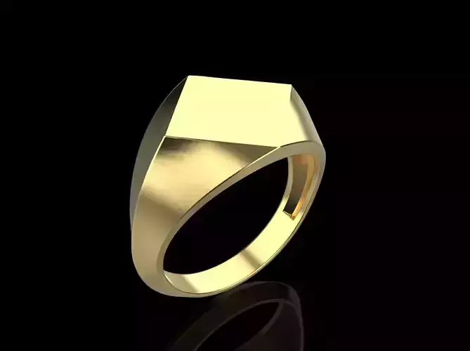 Flat Diamond Ring  Cleanliness and Design in One 