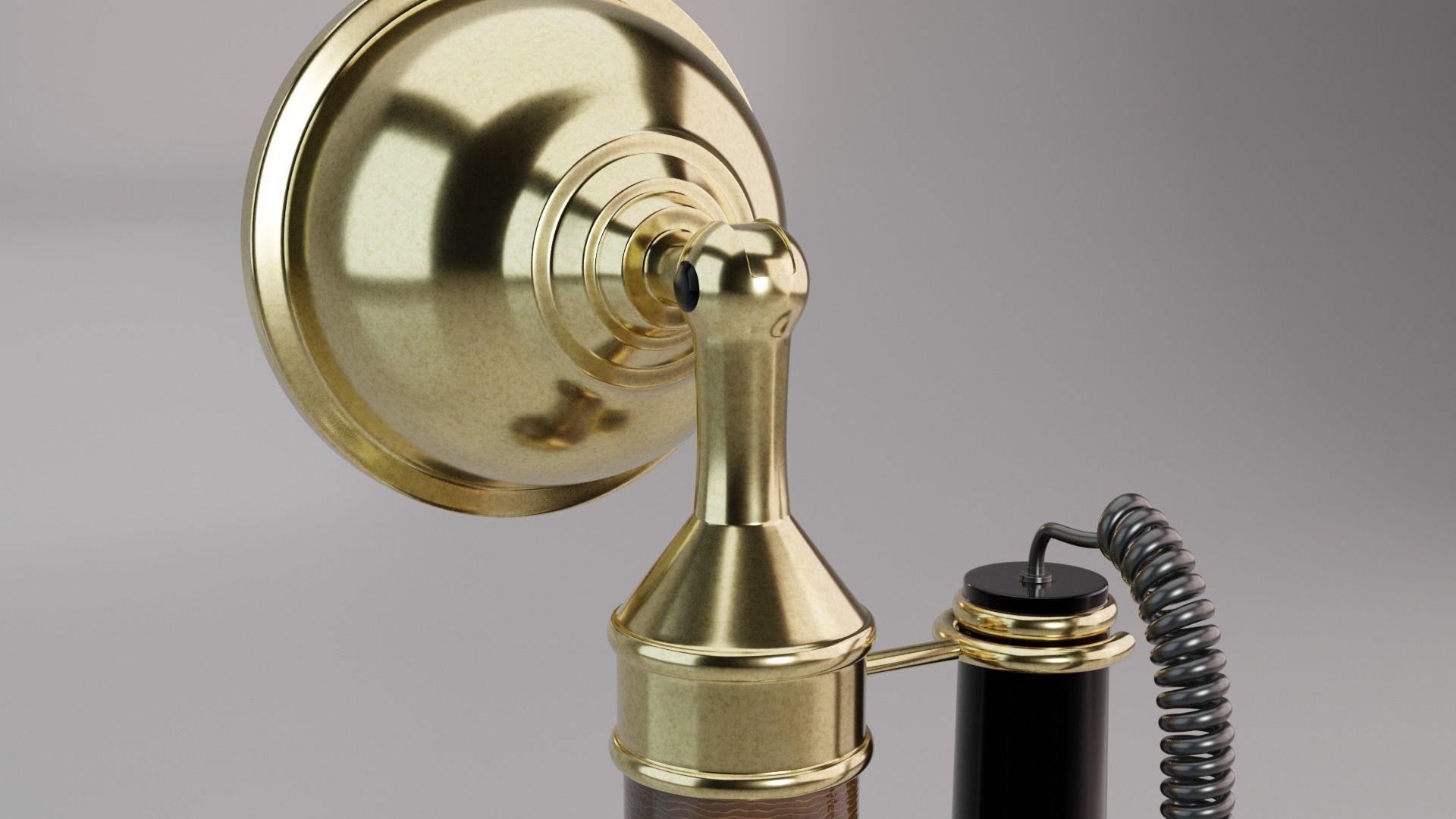 Old antique phone 3D model_8