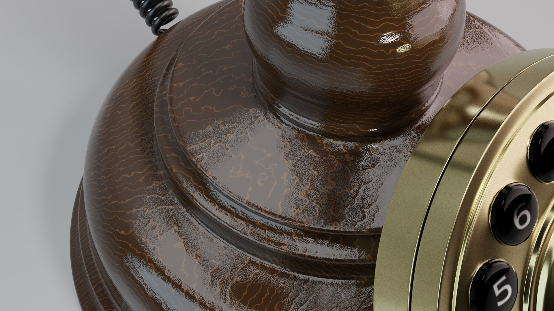 Old antique phone 3D model_4