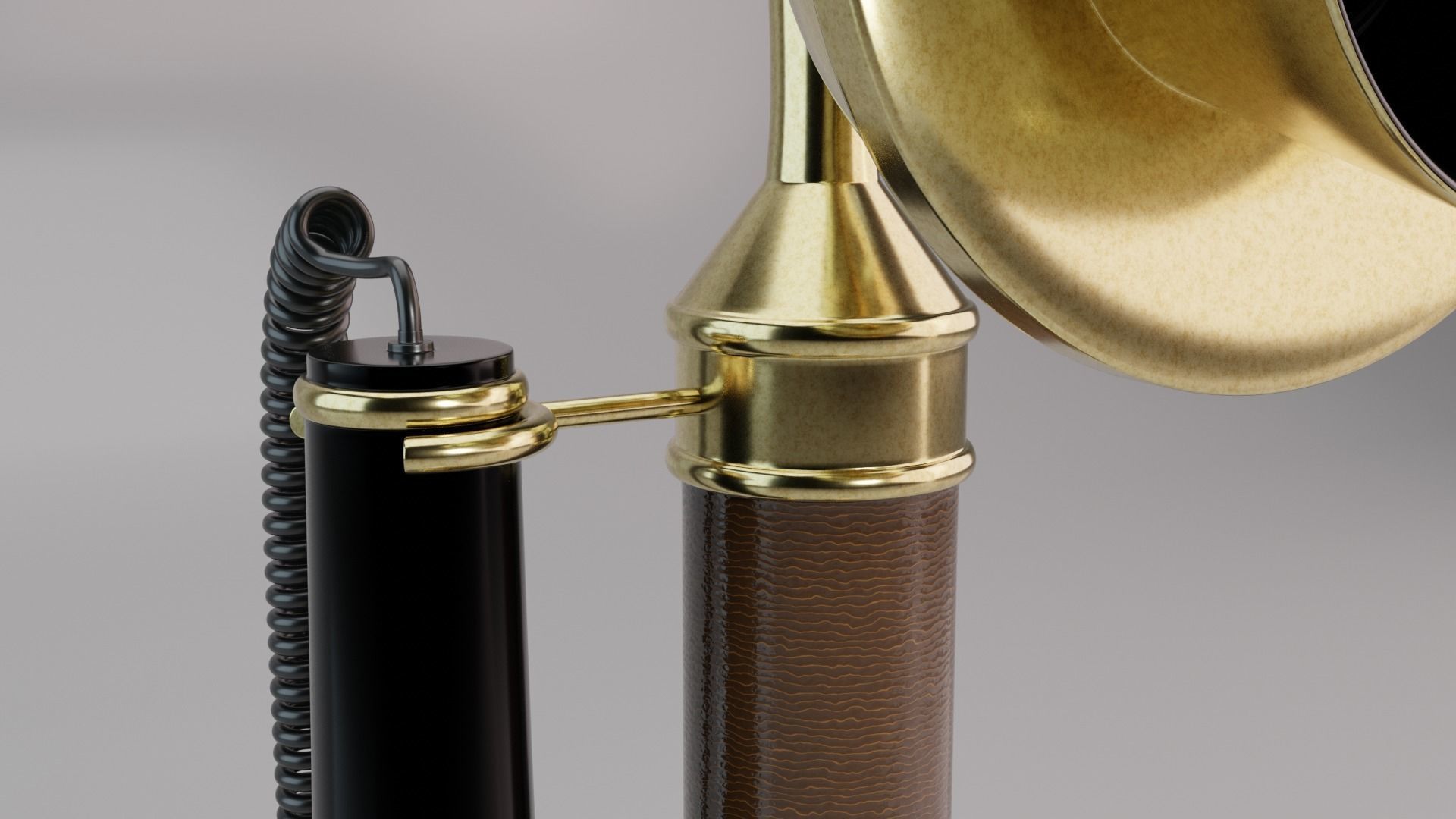 Old antique phone 3D model_7