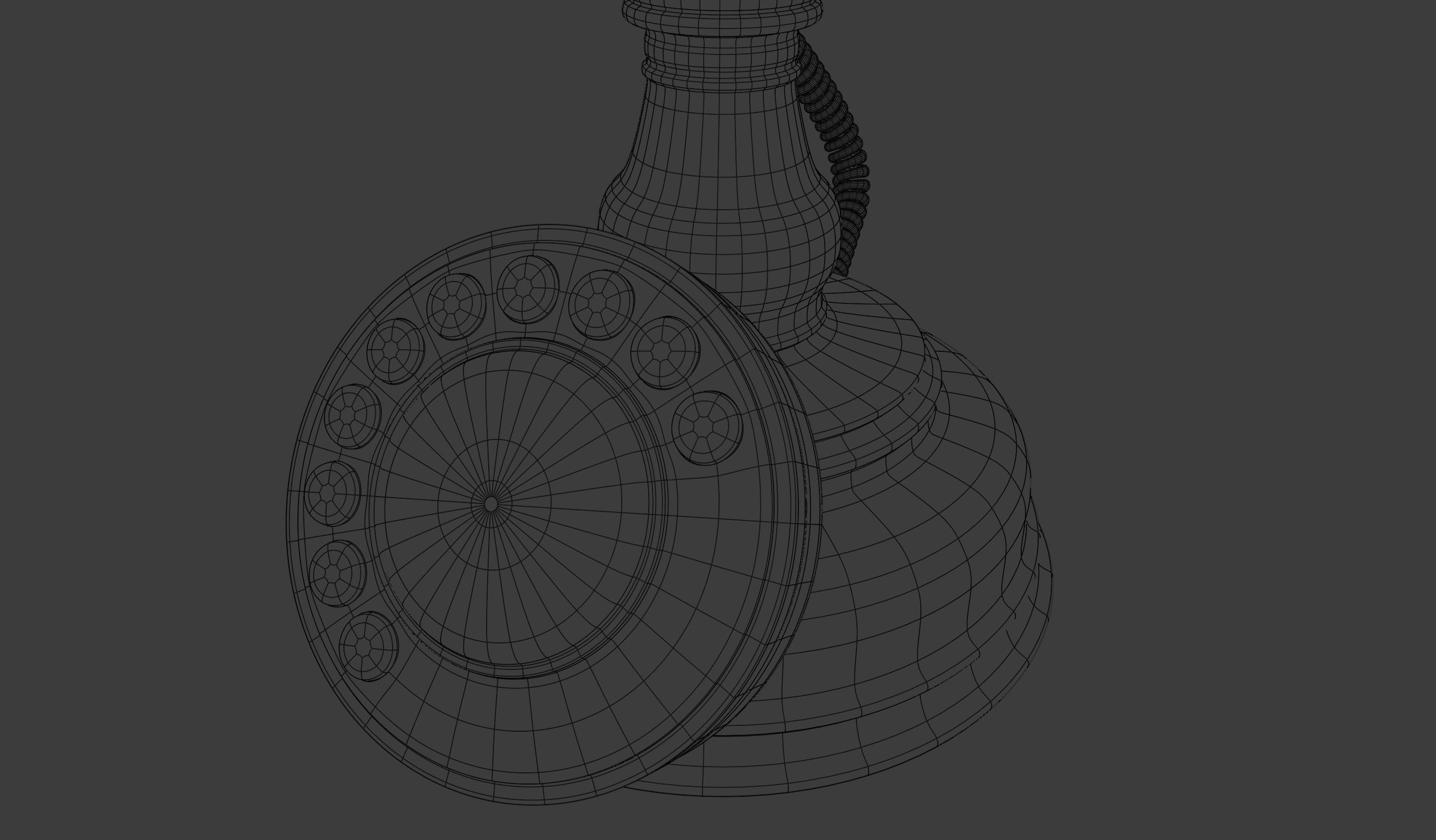 Old antique phone 3D model_13