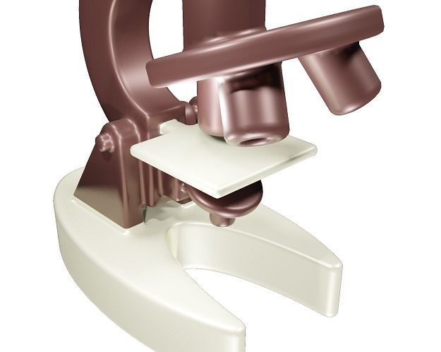 Kids Microscope Toy Low-poly 3D model_3