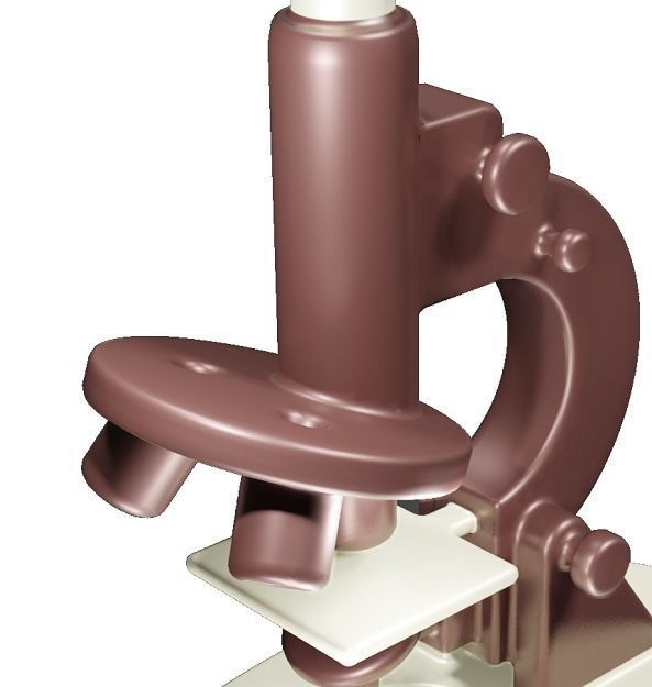 Kids Microscope Toy Low-poly 3D model_2