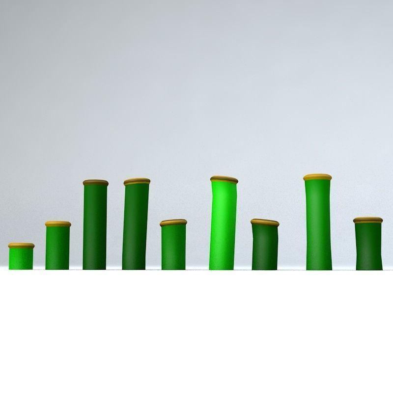 Bamboo Low-poly 3D model_13