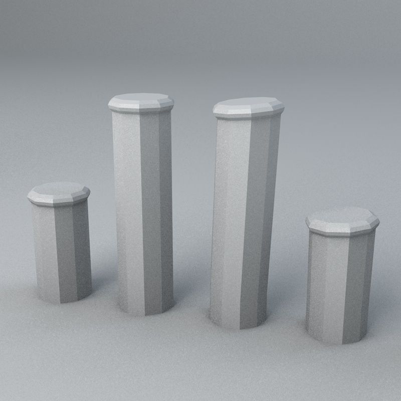 Bamboo Low-poly 3D model_30