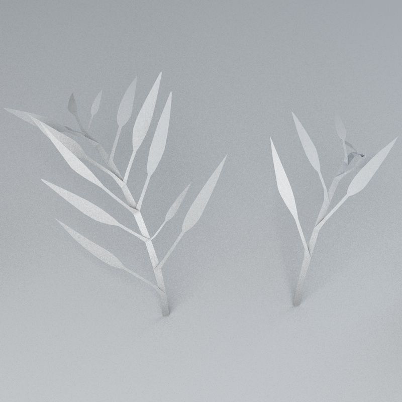 Bamboo Low-poly 3D model_27