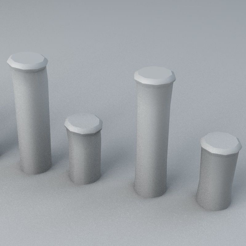 Bamboo Low-poly 3D model_32