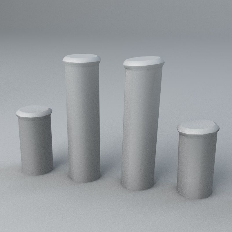 Bamboo Low-poly 3D model_29