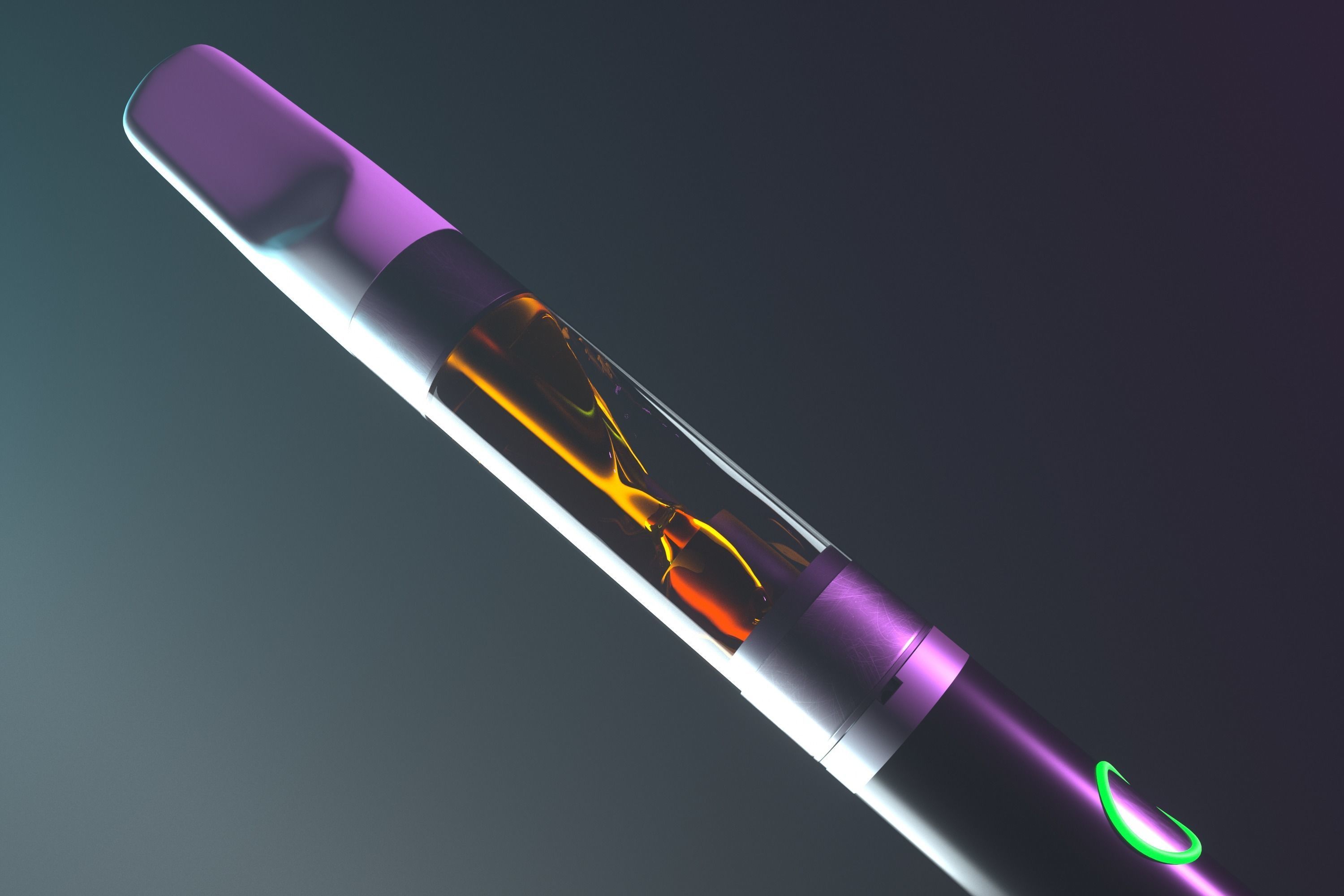 Vape Cartridge Oil and Pen Battery COMBO THC CBD Vaporizer Cart Low-poly 3D model_2