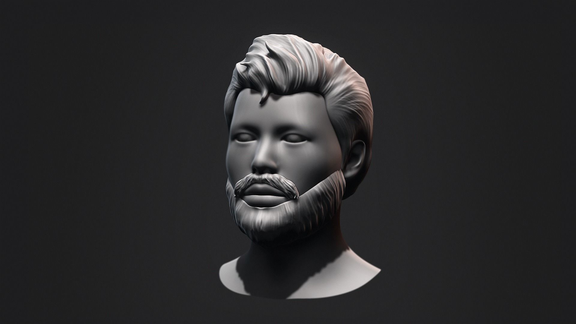 Hair - Low Poly Hairstyle Kitbashes 3D Model Collection_24