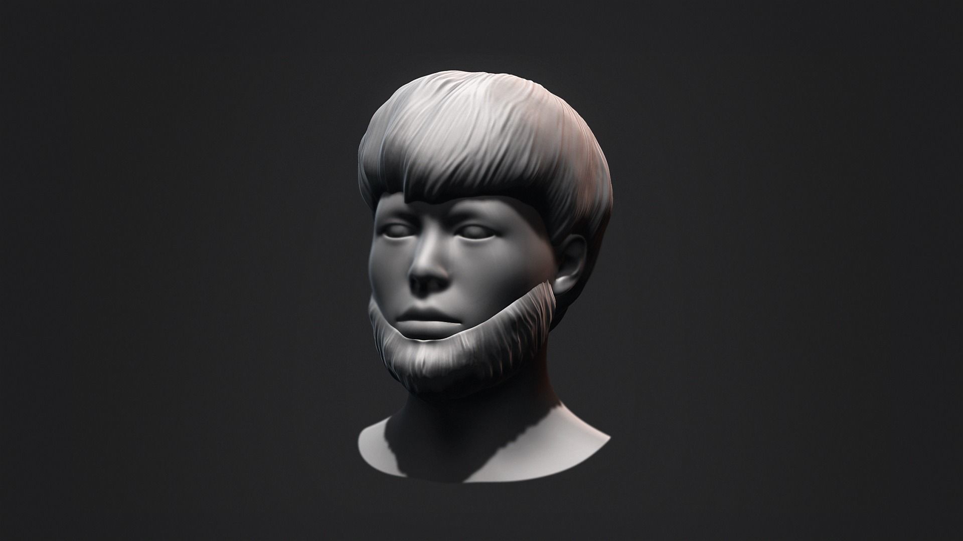 Hair - Low Poly Hairstyle Kitbashes 3D Model Collection_25