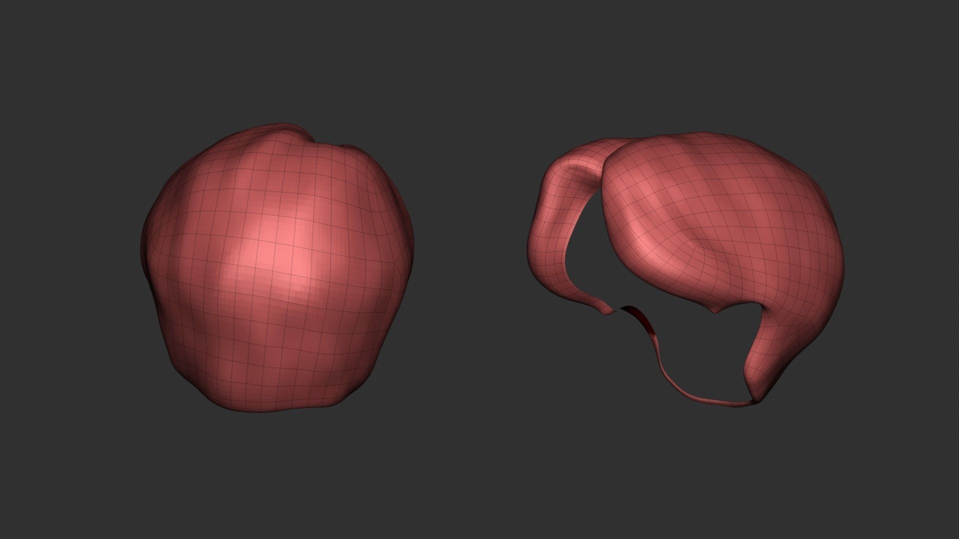 Hair - Low Poly Hairstyle Kitbashes 3D Model Collection_32