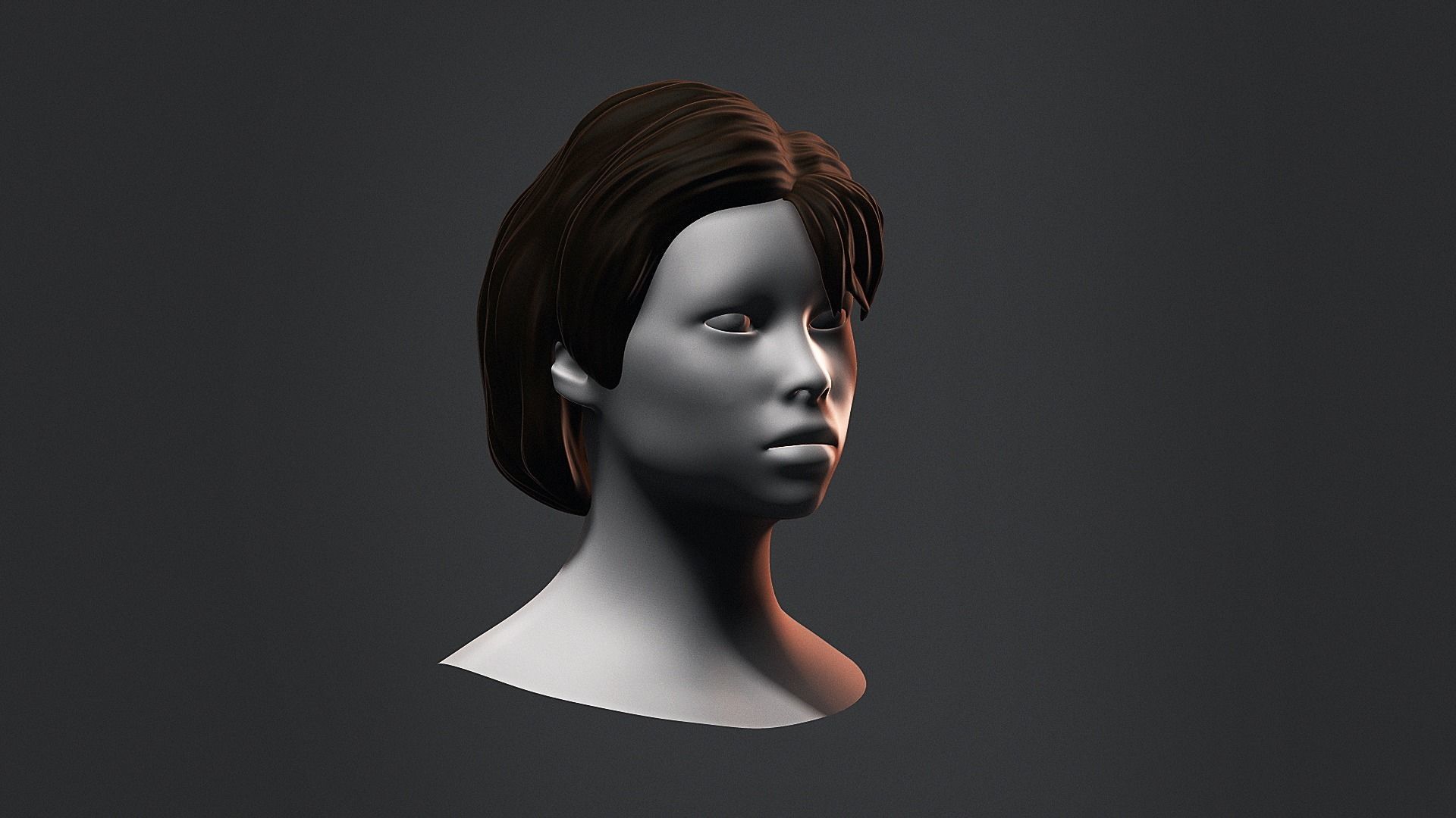 Hair - Low Poly Hairstyle Kitbashes 3D Model Collection_10