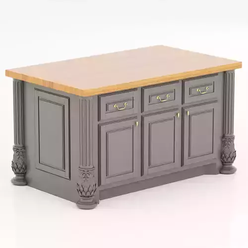 Lyn Design by Hardware Resources Milanese kitchen island 3D model