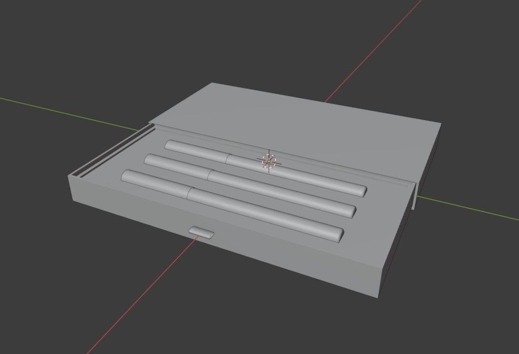 Cosmetic Pencil Set In Box 3D model_8