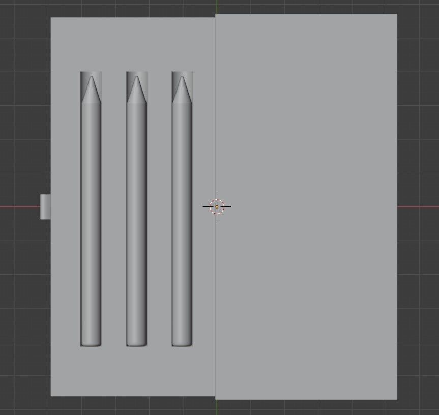 Cosmetic Pencil Set In Box 3D model_7