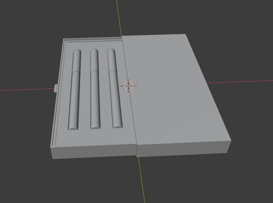 Cosmetic Pencil Set In Box 3D model_4