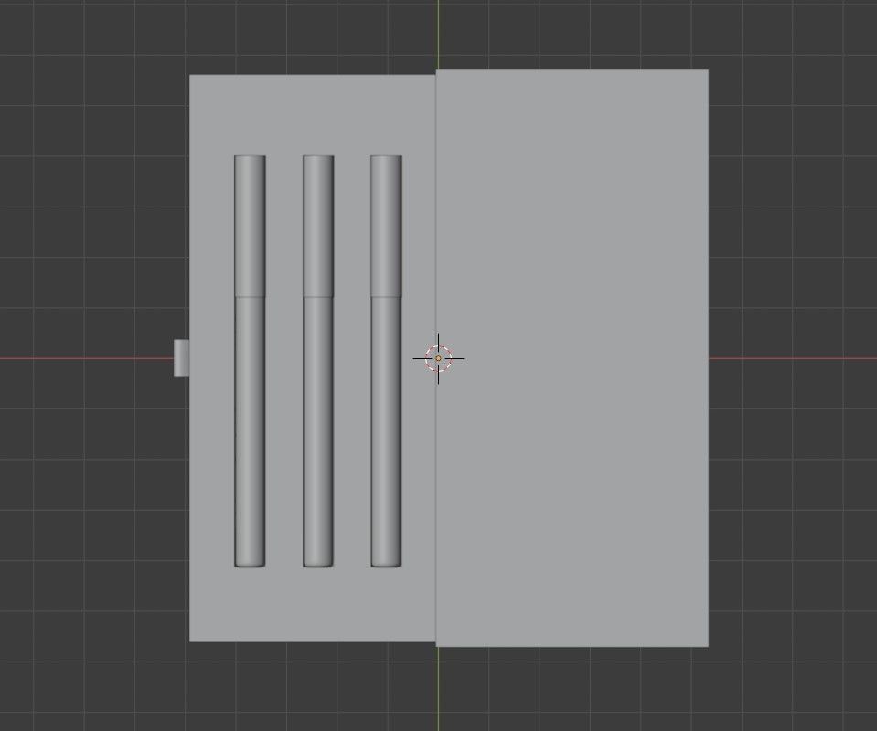 Cosmetic Pencil Set In Box 3D model_5