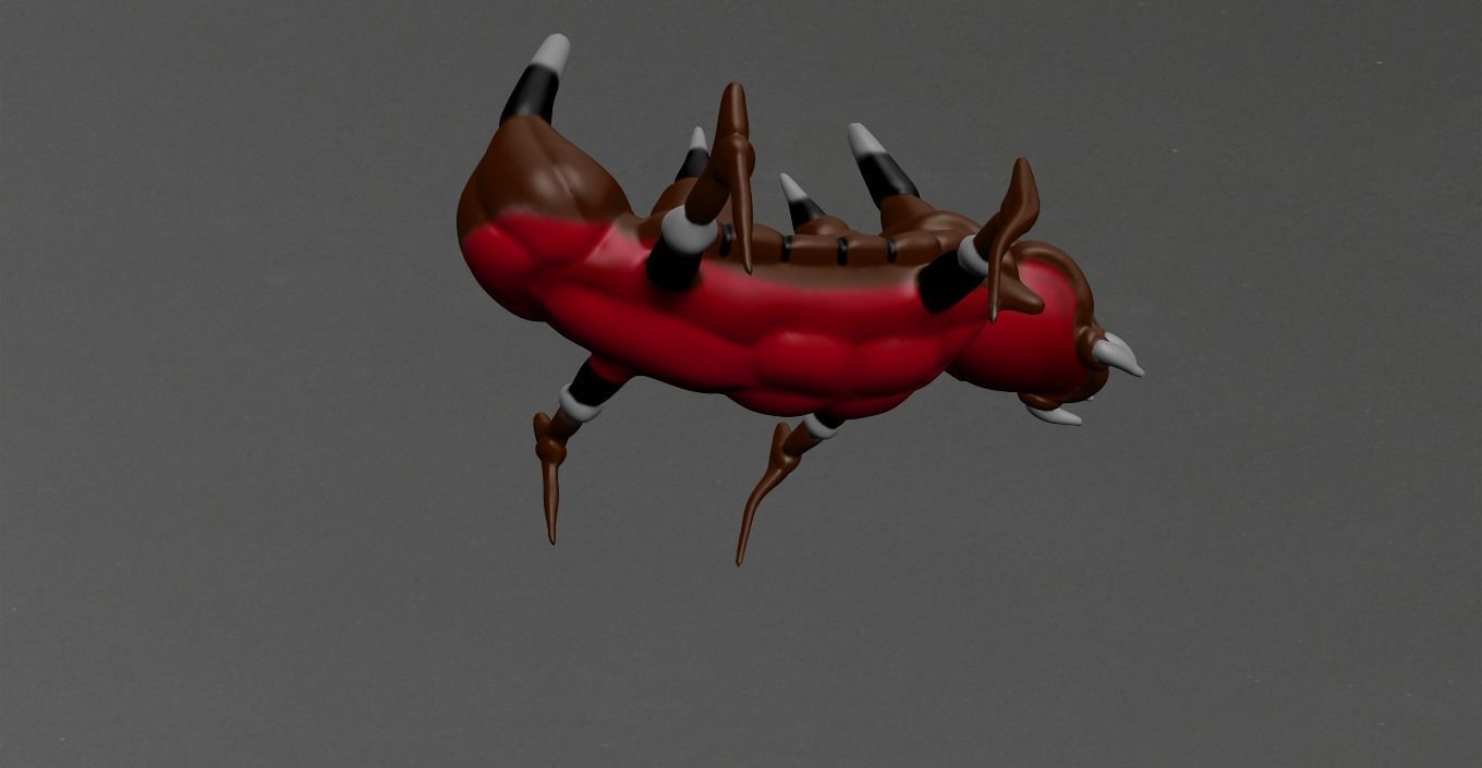 Warrior Ant Low-poly 3D model_3